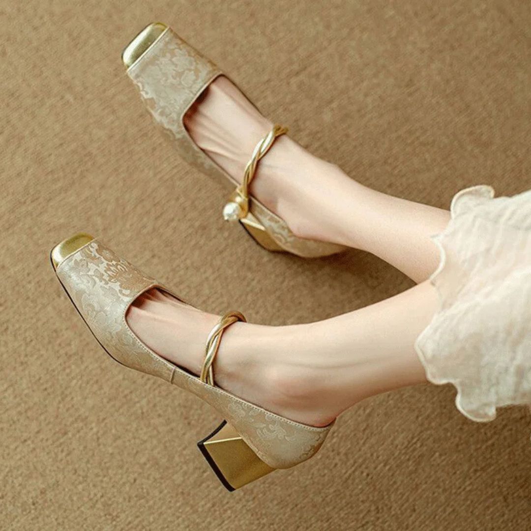 Isabella Pearl Strap Heels